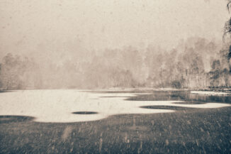 Snowstorm, Craigellachie Lochan, Aviemore
