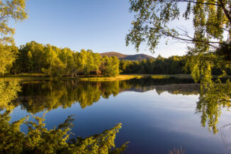 Lochan Mor reflections on a perfect early autumn day