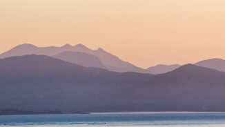Kerry mountains dawn light from Beara Peninsula, Ireland