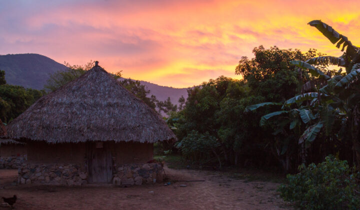 Dawn, Arhuaco village, Sierra nevada de Santa Marta, Colombia